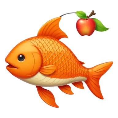 carp streamer hanging apple emoji style sticker