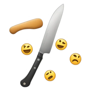 Chat avec un couteau sticker