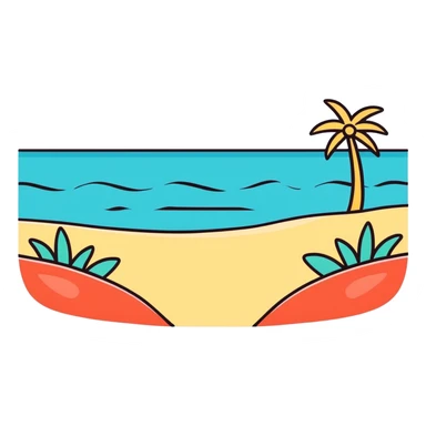 colorful beach windmill spinning in pleasant ocean breeze sticker