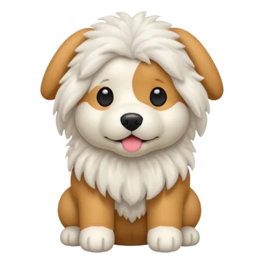 dog made of wool  sticker