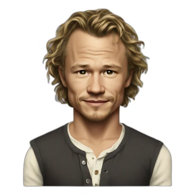 Heath Ledger wearing henley sticker
