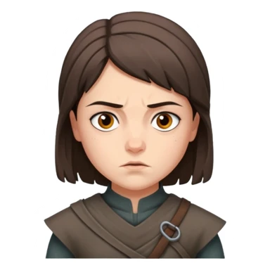 arya stark character face only younger sticker