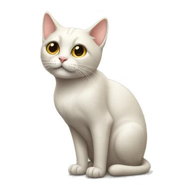 cat with a curved back to the floor sticker