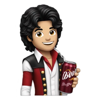 Michael Jackson boit du dr pepper sticker