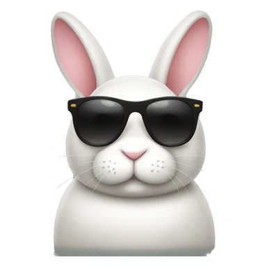fat bunny with sunglasses sticker