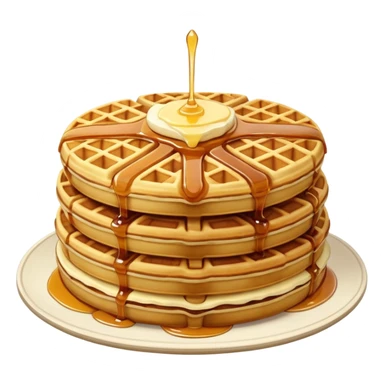 a waffle cake with pancakes sticker