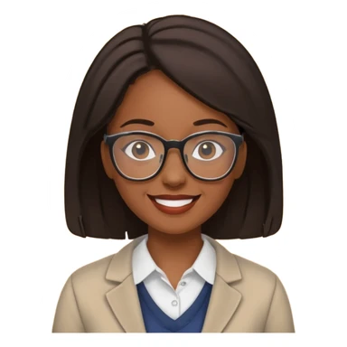 Black female teacher sticker