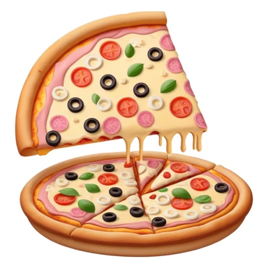 Pizza in Light pink pizza box sticker