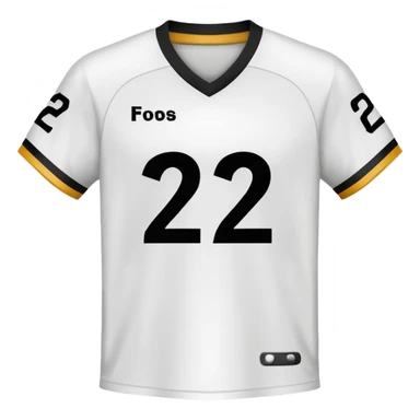 White football jersey turn around with number 22 and my name RONIHO  sticker