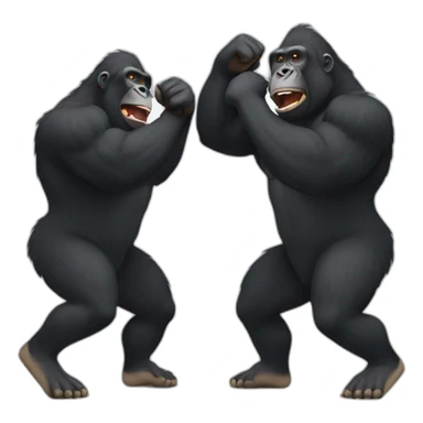 gorila entrenando sticker