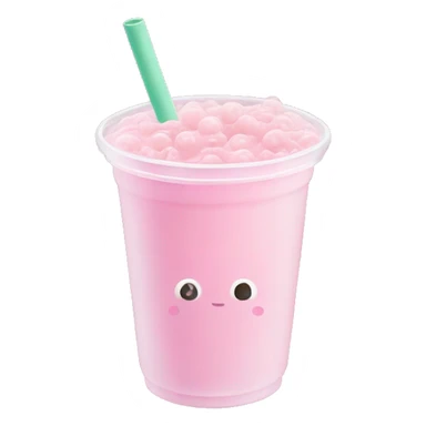 Light pink bubble tea sticker