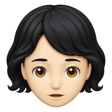 un cabello negro saliendo de cuero cabelludo sticker