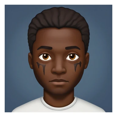 Black man with scars  sticker