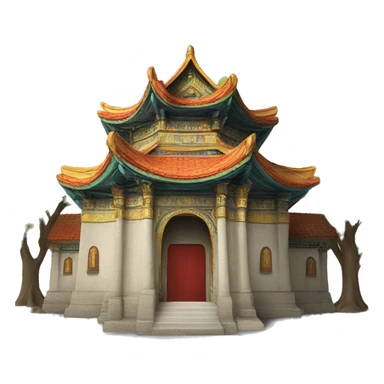 beautiful multi-colored temple sticker