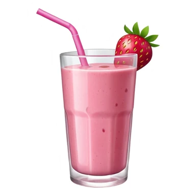 Strawberry smoothie (pink, straw) sticker