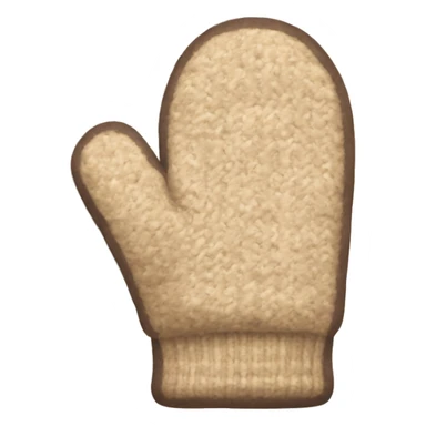 Beige mittens sticker