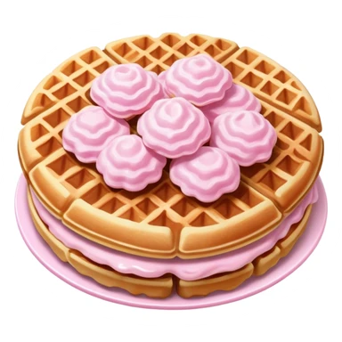 Pale pink waffles  sticker
