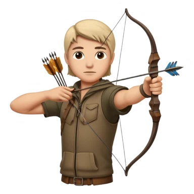 The classic hunter image with bow and arrow sticker