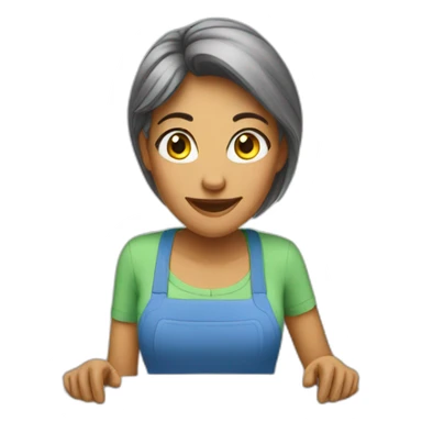 mom doing job sticker