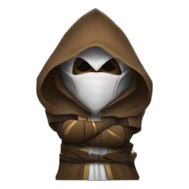 hooded jedi folding arms in world of warcraft sticker
