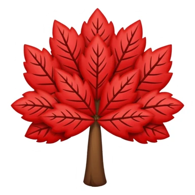 Un trébol de cinco hojas rojo sticker