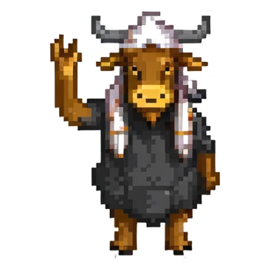 gnu saluting sticker