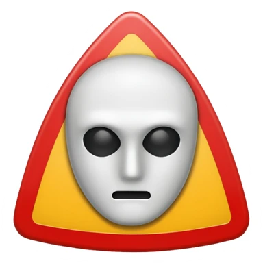 warning sign without face sticker