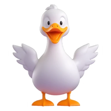 A cartoon-style duck with its beak open, shouting “WAK!” in big comic-style letters. The duck looks expressive and loud, with motion lines to show the sound. White background, bold and fun sticker