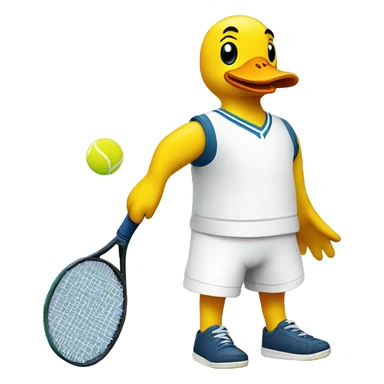 play tennis Duck sticker