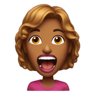 big mouth woman sticker