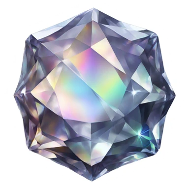 56-carat iridescent diamond crystal cluster sticker