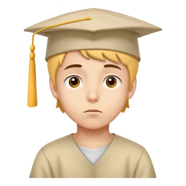 boy with thinking cap sticker