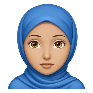 hijabi girl with blue hijab sticker