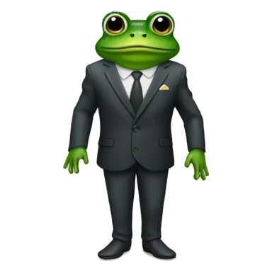 Frog wearing a suit  sticker