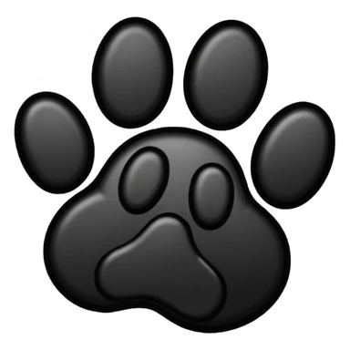 Black outline dog paw print sticker