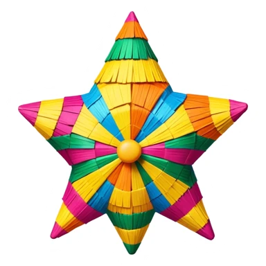 tradicional mexican star piñata  sticker
