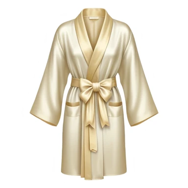 Slik robe with bow sticker