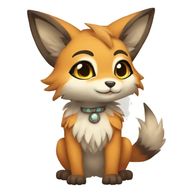 Anthro Chibi-style-Fur-Sona-Fakémon Full Body sticker