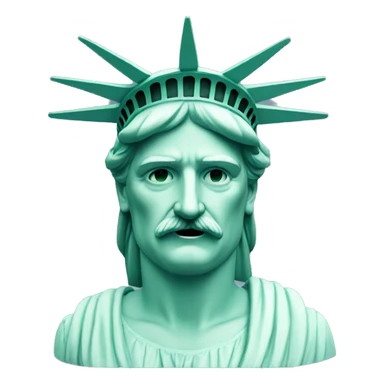 Statue of liberty with moustache sticker