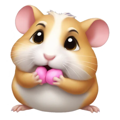 Hamster blowing kisses  sticker