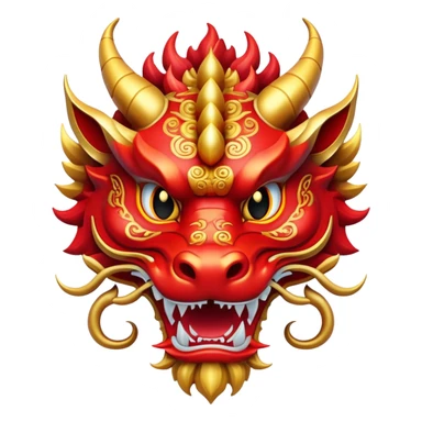 Chinese festival dragon face sticker