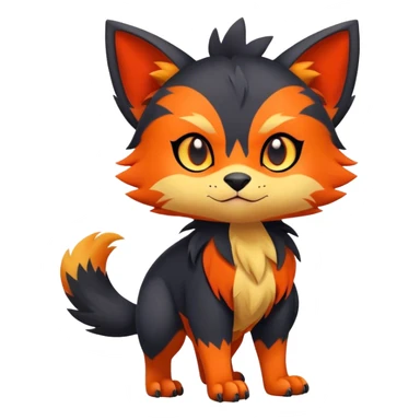  Quilava-Litten-hybrid full body sticker