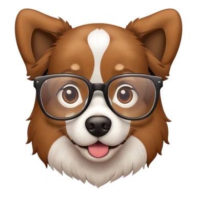 Dog with glasses sticker