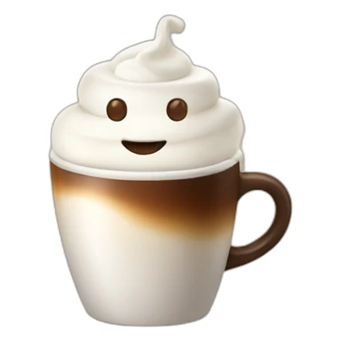 Coffee with marshmallow sticker