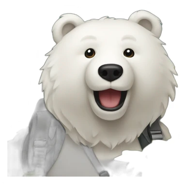 Hike white bear sticker