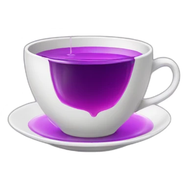 tea cup with purple liquid inside sticker