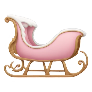 light pink sleigh sticker