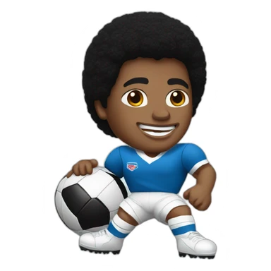 Mickael Jackson with a ball of rugby sticker