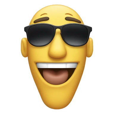 The subduet emoji with tge sunglasses  on  sticker