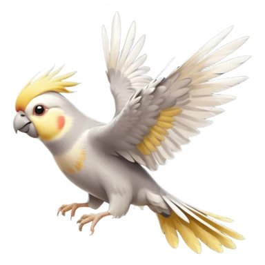 cockatiel flying happily sticker